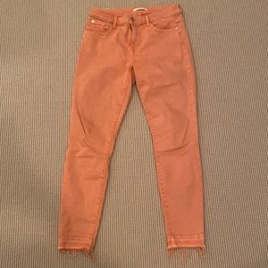 7 for all mankind red/pink skinny jeans